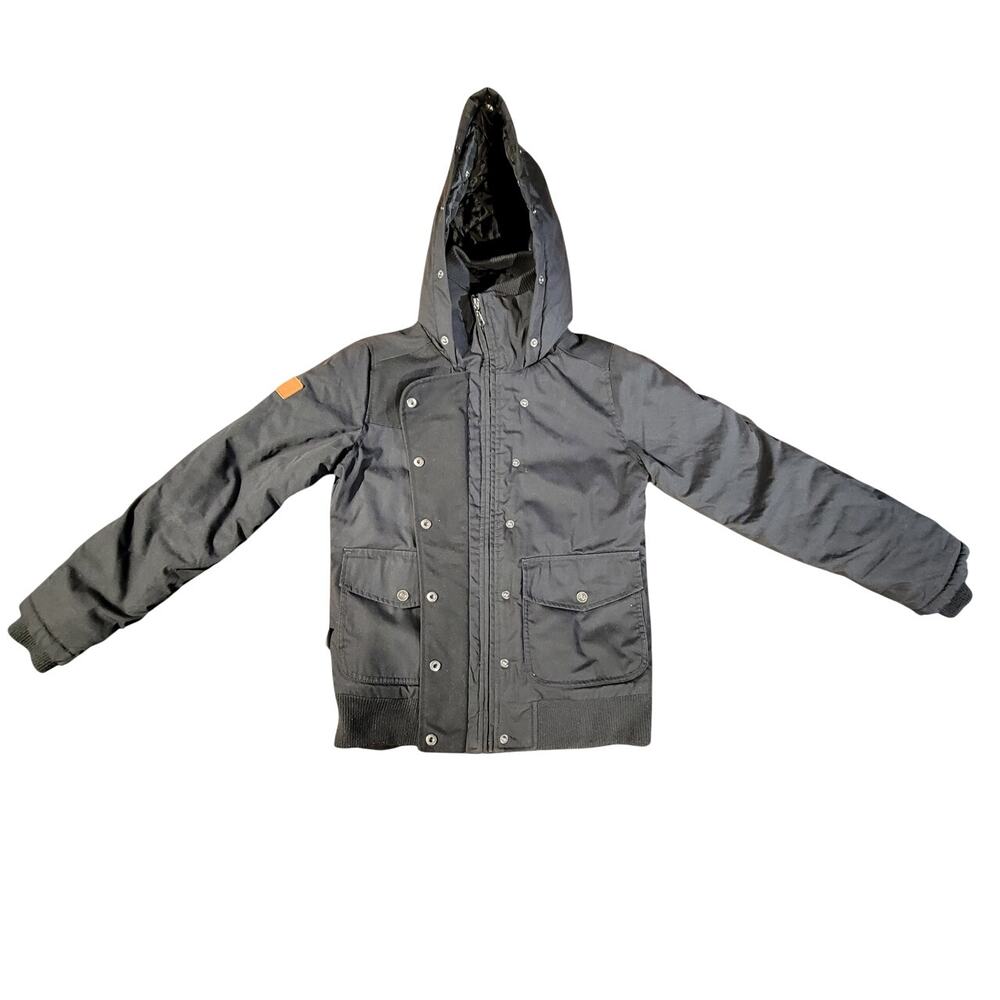 Element Eden Coats Puffer Inner Quilted Full Zip Hooded Jacket Black Womens S